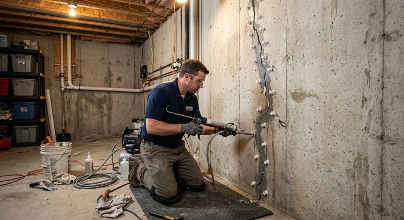 Basement Crack Repair in Swansboro, NC