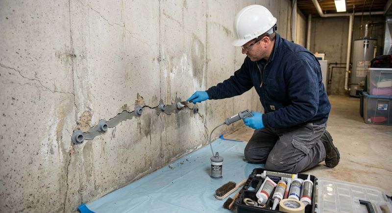 Basement Crack Repair in Swansboro, NC