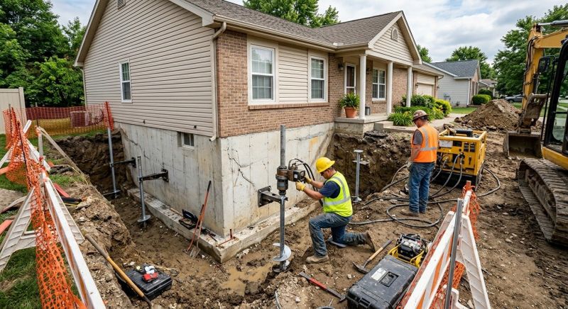Building Foundation Repair in Hubert, NC