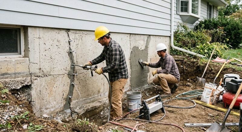 Cracked Foundation Repair in Havelock, NC