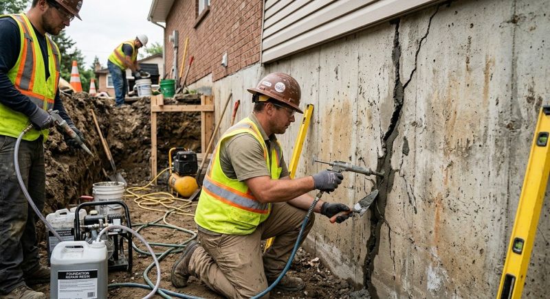 Cracked Foundation Repair in Maysville, NC