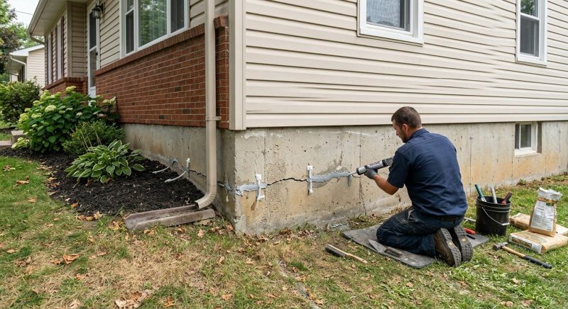 Foundation Crack Sealing in Swansboro, NC