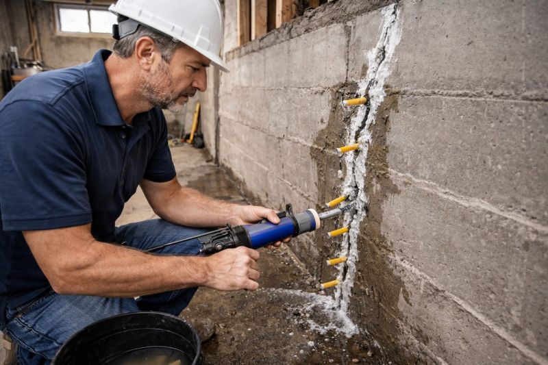 Foundation Crack Sealing in Swansboro, NC