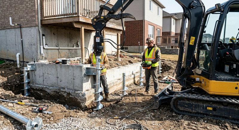 Helical Piers Installation in Swansboro, NC