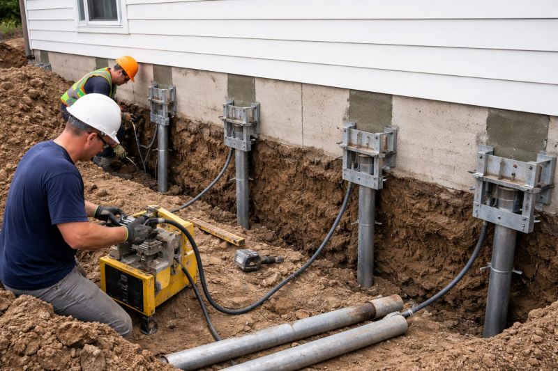 Helical Piers Installation in Swansboro, NC