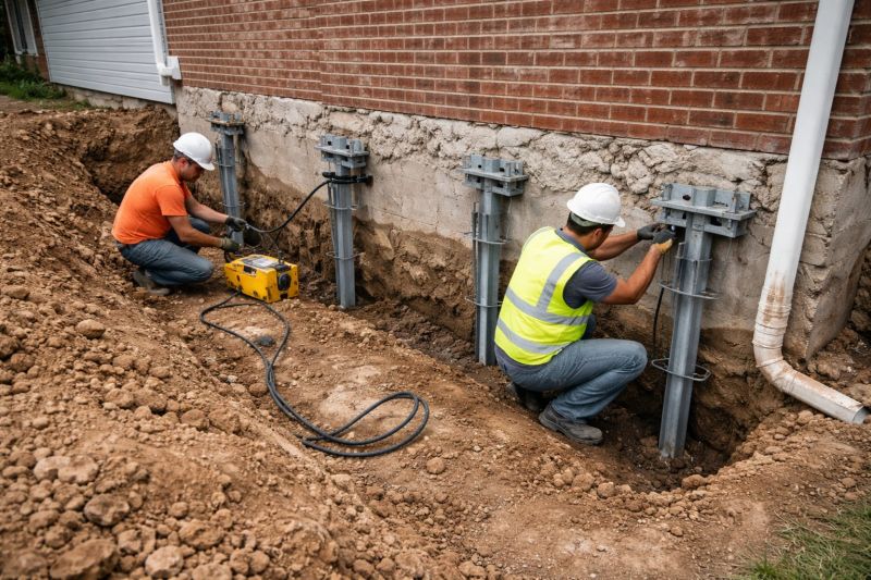 Helical Piers Installation in Swansboro, NC