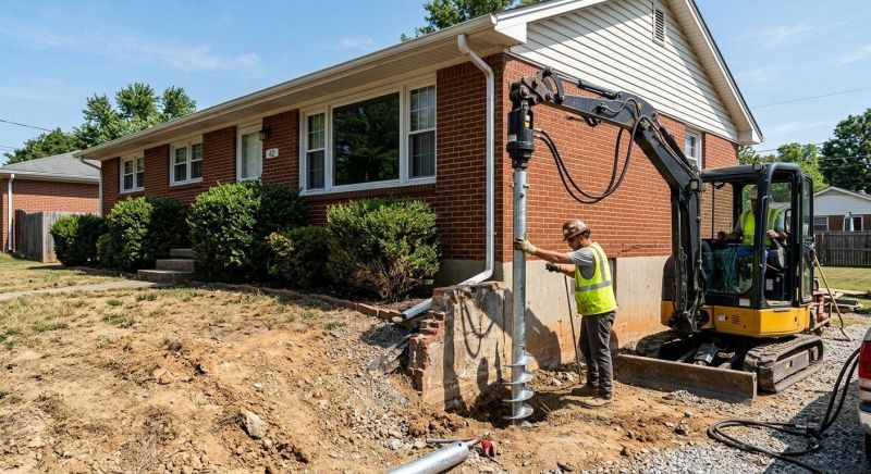 Helical Pile Installation in Swansboro, NC
