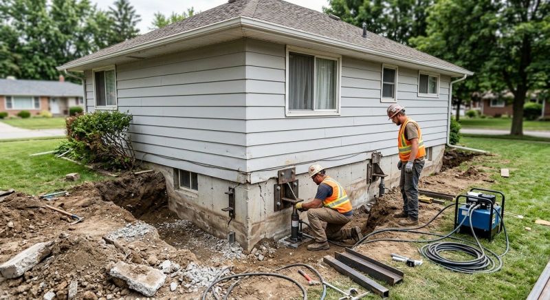 House Foundation Repair in Hubert, NC