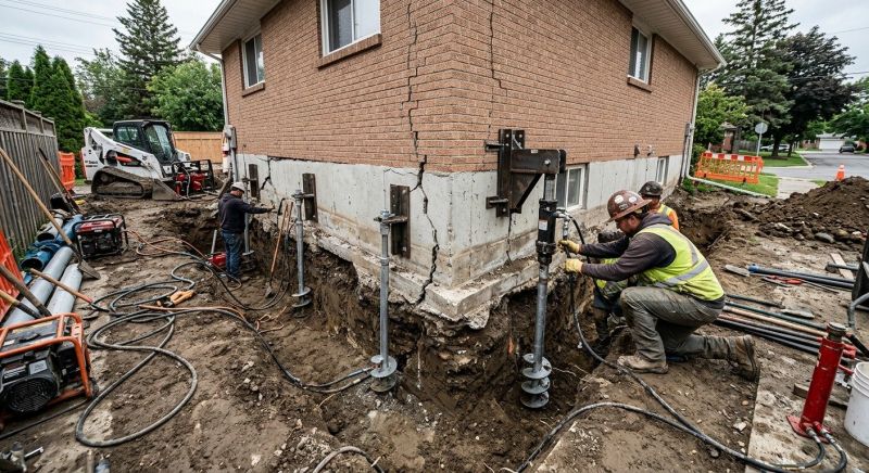 Sinking Foundation Repair in Hubert, NC