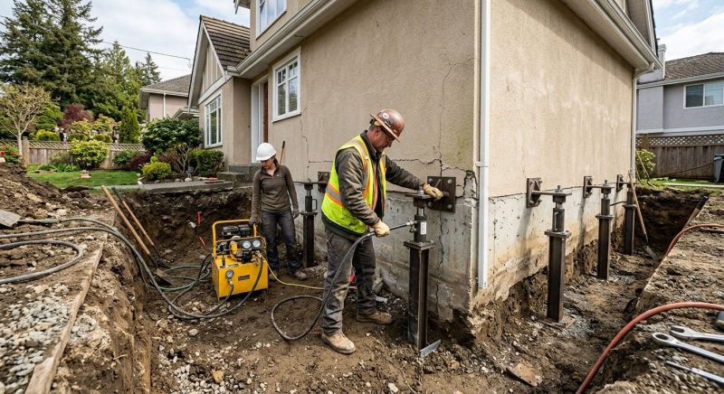 Sinking Foundation Repair in Swansboro, NC