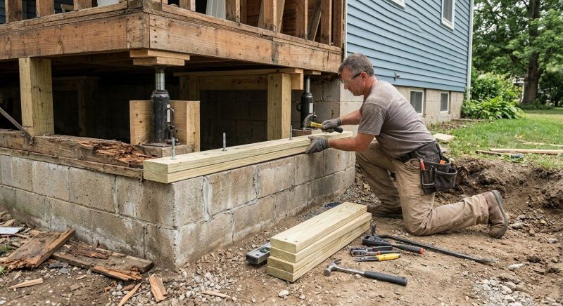Sinking Foundation Repair in Morehead City, NC