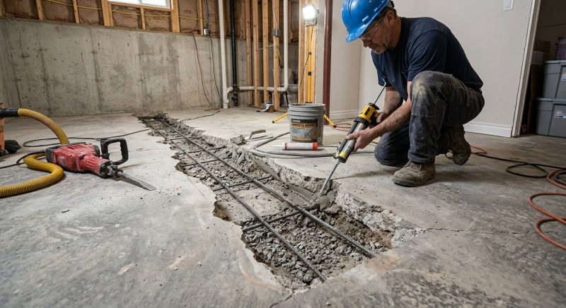 Slab Foundation Repair in Swansboro, NC